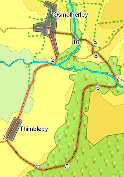 Map for walk SE4597/03: Oak Dale 